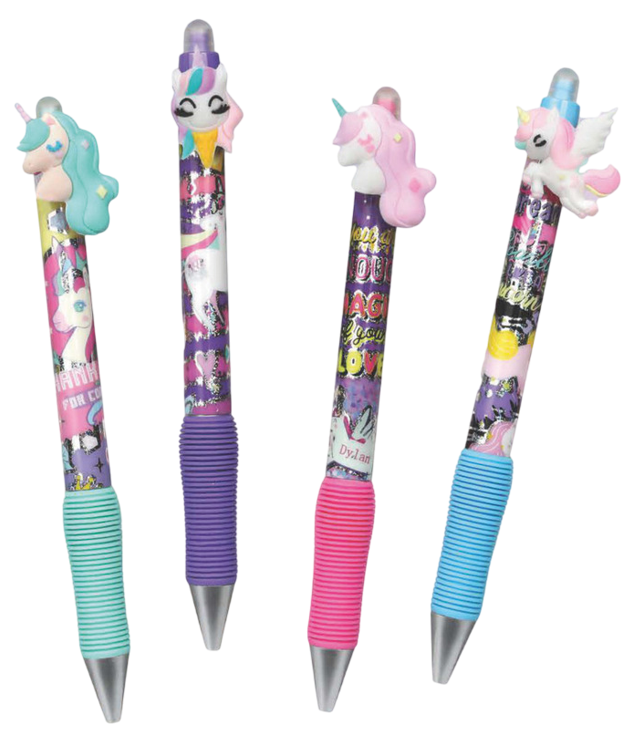 Ручка-ластик - Rainbow Unicorns, 0.7мм (синяя)