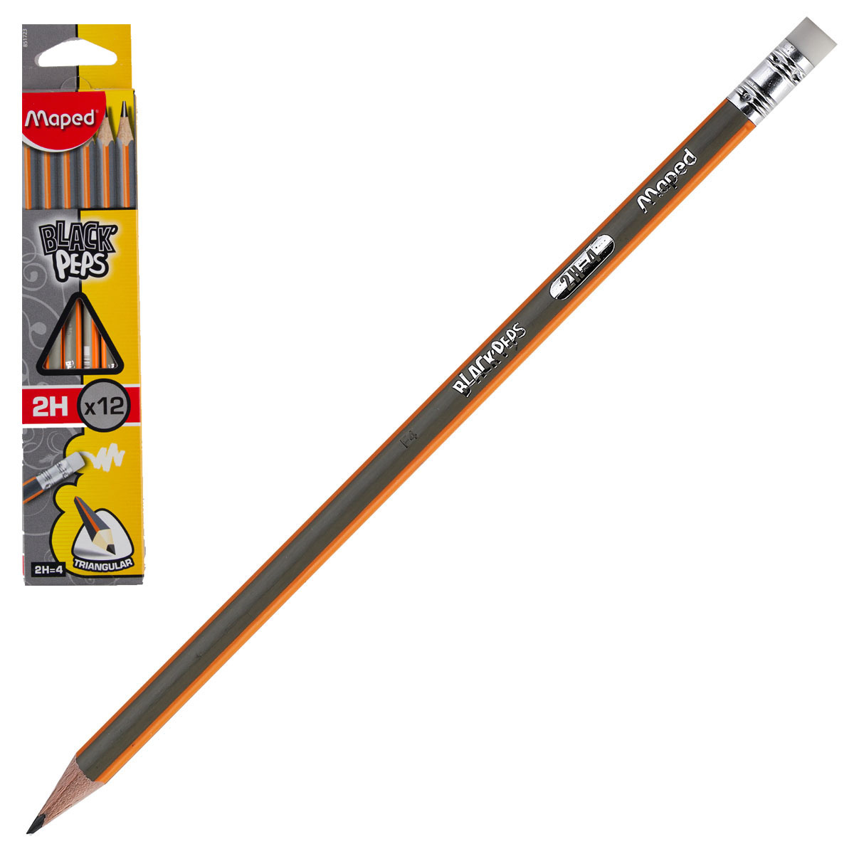 MAPED 2H trintukas su pieštuku