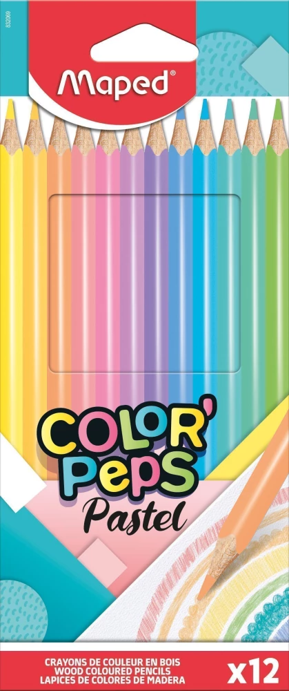 Colored Pencils MAPED ColorPeps Pastel 12 Colors
