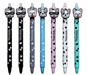 Ручка авт. гель синий 0,5 мм с ластиком COLORINO ERASABLE