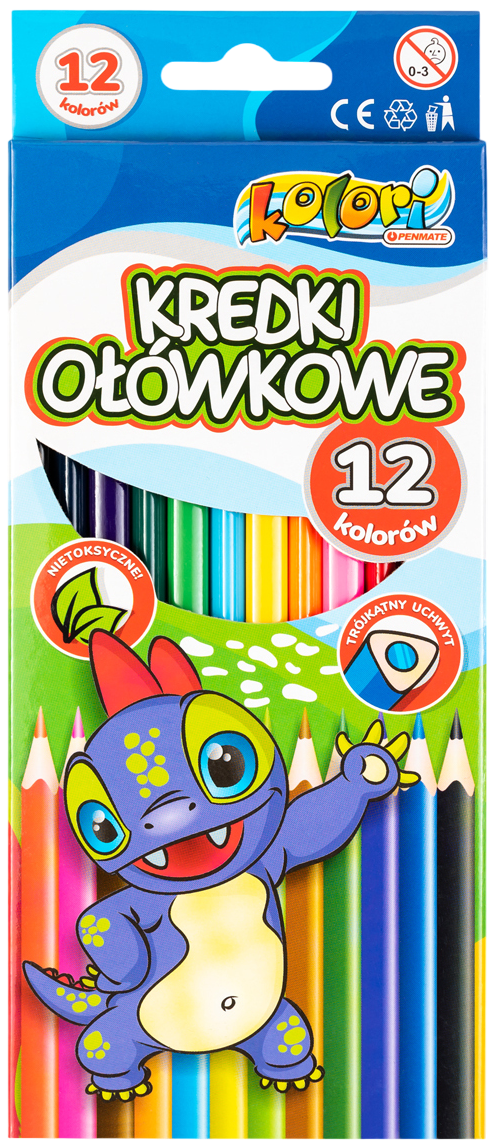 Triangular Pencils - Dino (12 colors)