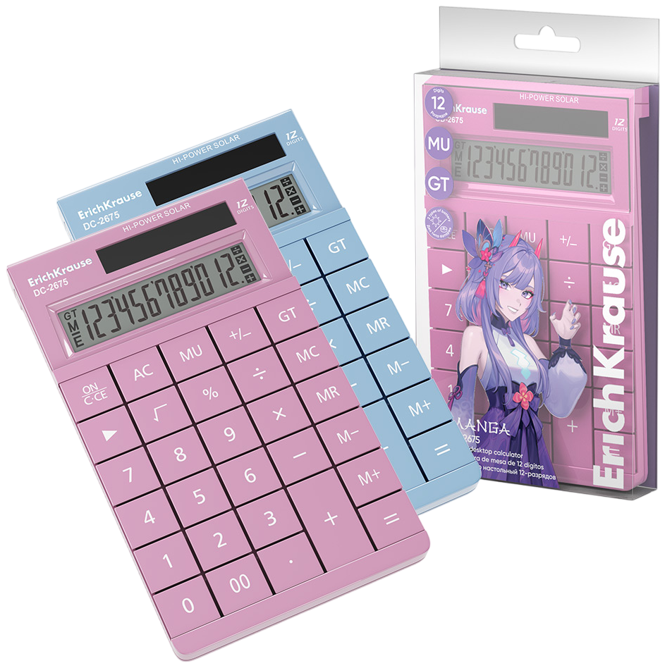 Stalo skaičiuotuvas 12-skaitmenų - Manga (asorti)
