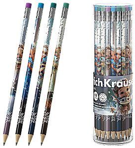 Ołówek grafitowy z gumką - Magic Pet, HB