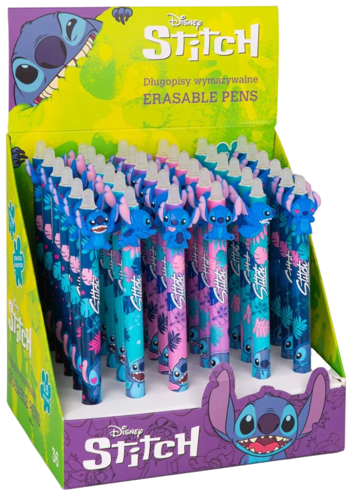 Pióro wymazujące - Stitch, 0,5 mm (niebieskie)
