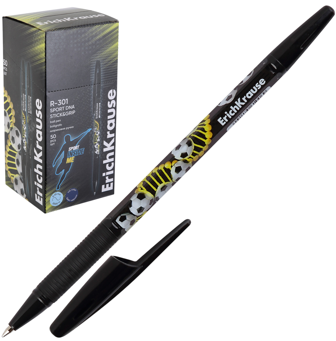 Шариковая ручка - Stick&Grip Sport DNA, 0.7мм (синяя)