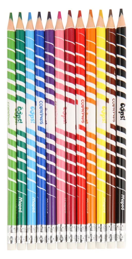 Kolorowe ołówki z gumką MAPED Color`Peps Oops 12 kolorów
