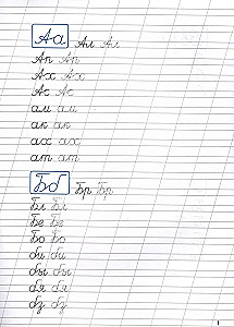 Handwriting Practice for Good Penmanship. Connections of Letters
