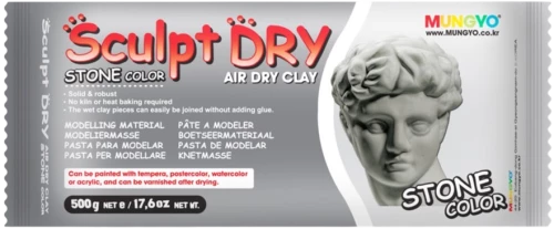 Масса для моделирования 500г., Mungyo Sculpt Dry (серая)