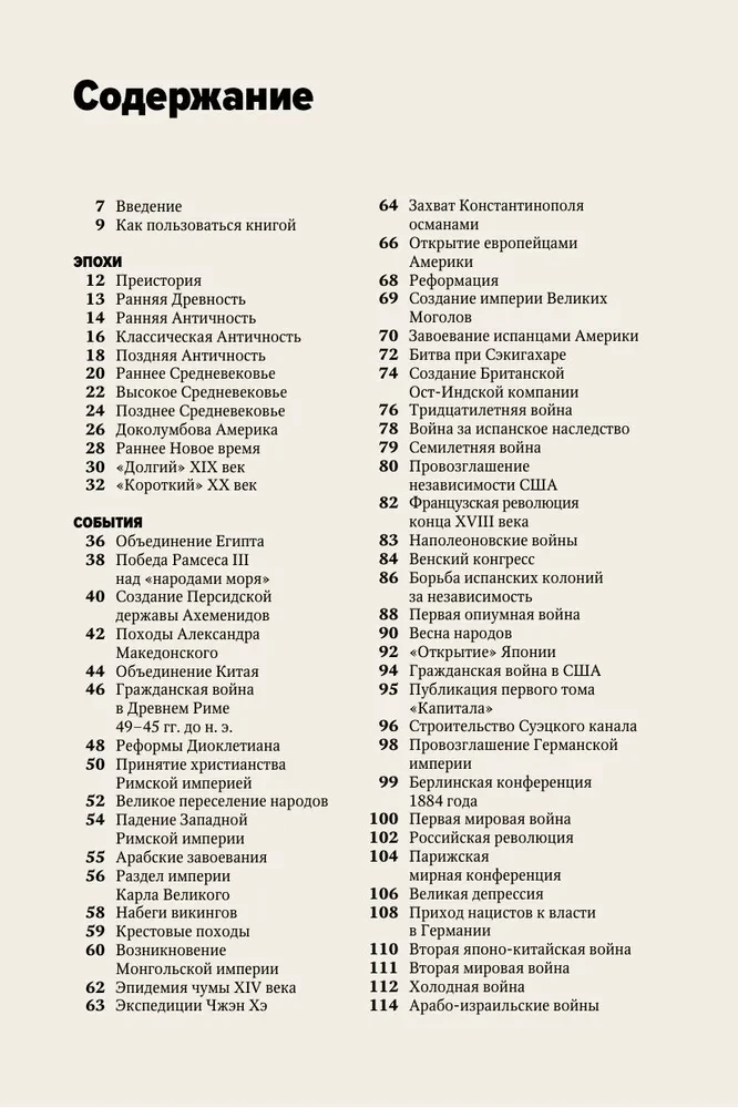 Galvenais pasaules vēsturē. Epohas, notikumi, atslēgas vārdi, izgudrojumi