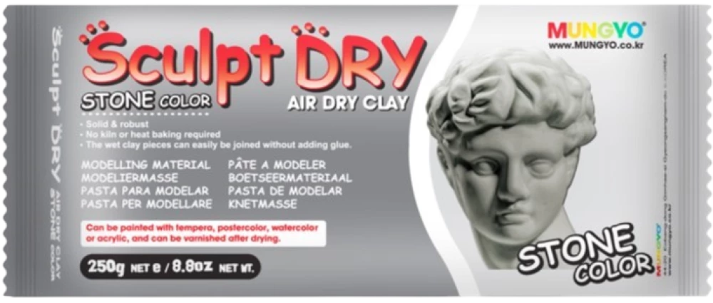 Modeling mass 250g., Mungyo Sculpt Dry (gray)