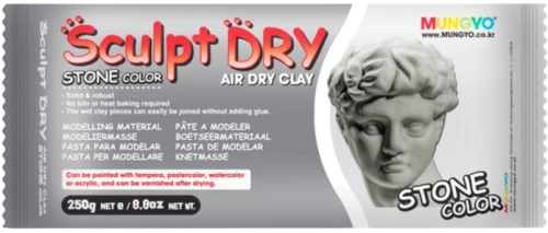 Modelliermasse 250g, Mungyo Sculpt Dry (grau)