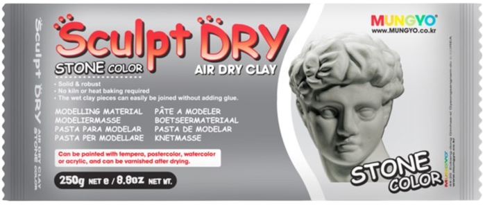 Modeliavimo masė 250g., Mungyo Sculpt Dry (pilka)
