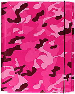 A4 Lux Folder with Rubber Band (Pink)