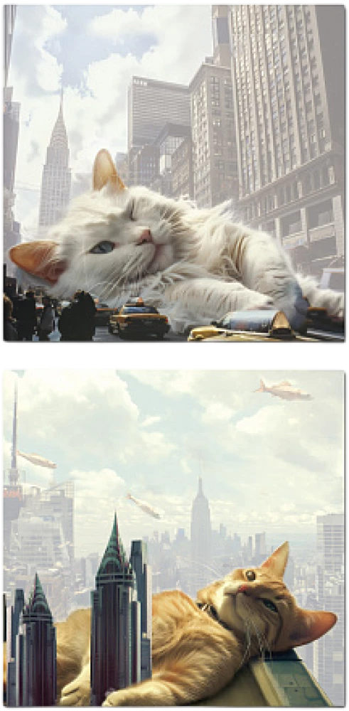 Papier mit klebrigem Rand - Big City Cats (Assortiment)