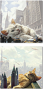 Papier mit klebrigem Rand - Big City Cats (Assortiment)