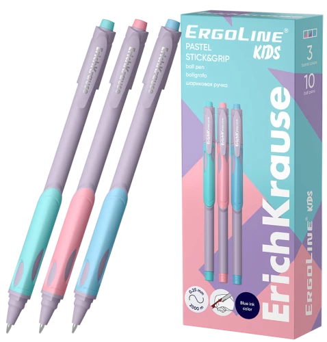 Kugelschreiber - Kids Stick&Grip Pastell, 0.5mm (blau)