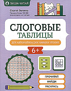 Слоговые таблицы для автоматизации навыка чтения