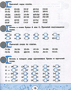 Слоговые таблицы для автоматизации навыка чтения