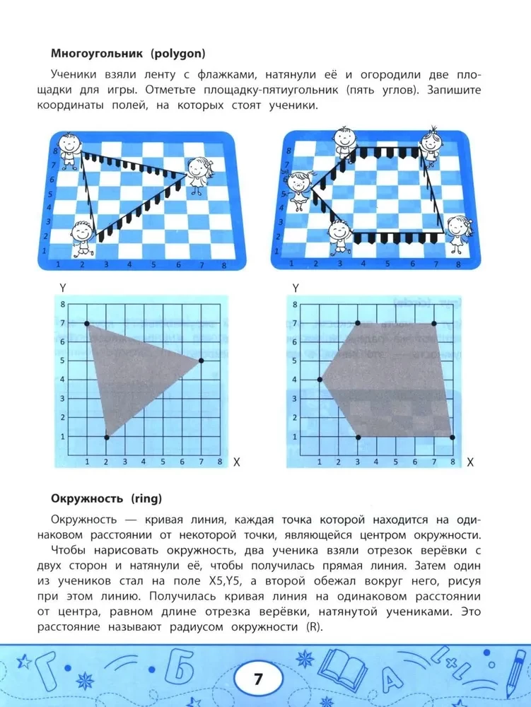 Geometric Dictations. Drawings by Coordinates