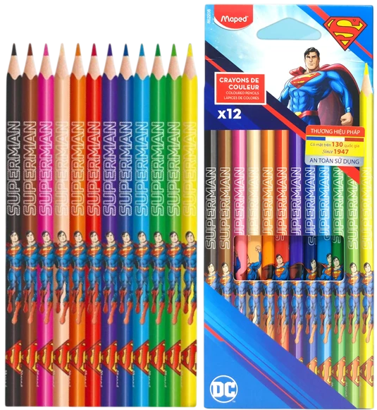Colored Pencils - Superman (12 colors)