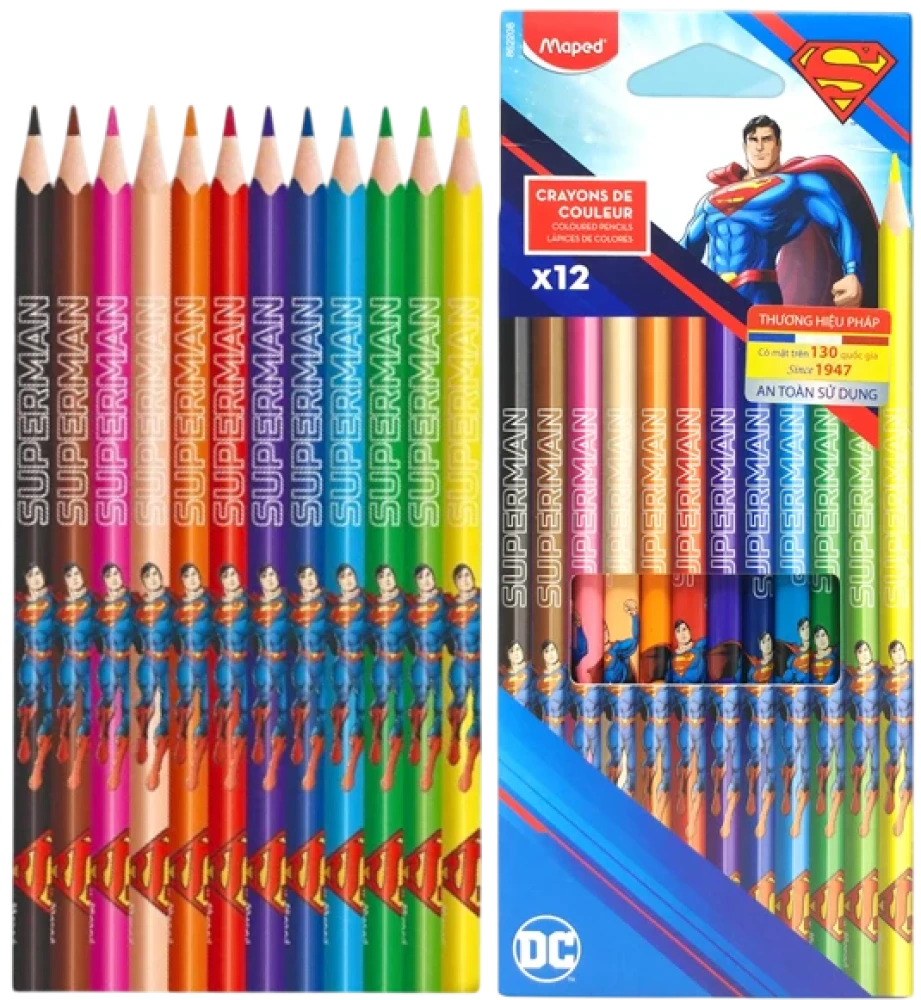Colored Pencils - Superman (12 colors)