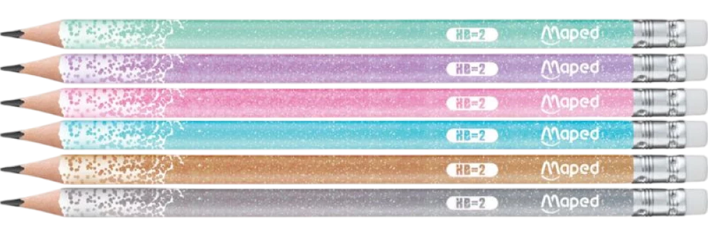 HB Glitzer Bleistift mit Radiergummi (1 St.)