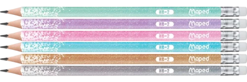 HB Glitzer Bleistift mit Radiergummi (1 St.)