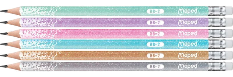 HB spīdīgais zīmulis ar dzēšgumiju (1 gab.)