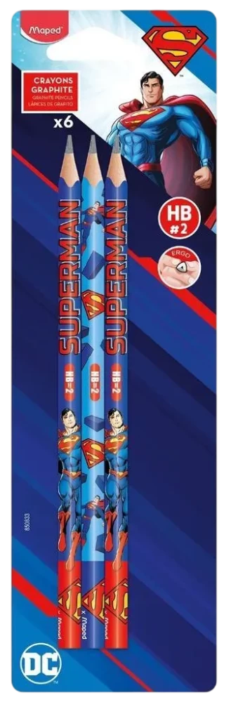 Schwarzkohlebleistift - Superman, HB (6 St.)