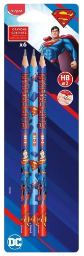Graphite Pencil - Superman, HB (6 pcs)
