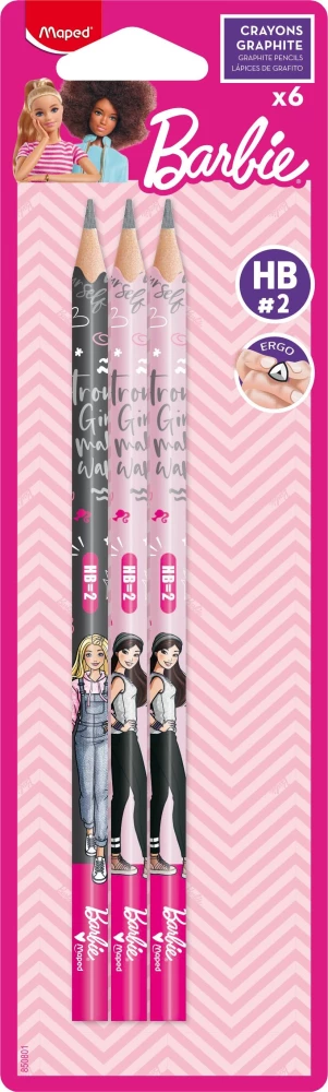 Kohlegraphit-Bleistift - Barbie, HB (6 Stk.)
