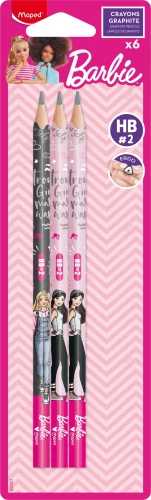 Kohlegraphit-Bleistift - Barbie, HB (6 Stk.)