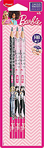 Kohlegraphit-Bleistift - Barbie, HB (6 Stk.)
