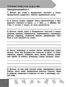 Russische Sprache 4. Klasse. Überprüfungen und Kontrollen