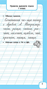 All the Rules of the Russian Language and Vocabulary Words. For Primary School