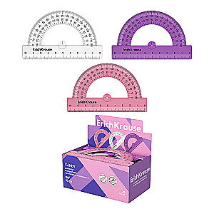 Plastikprotractor ErichKrause Candy, 180°/10cm, assorted