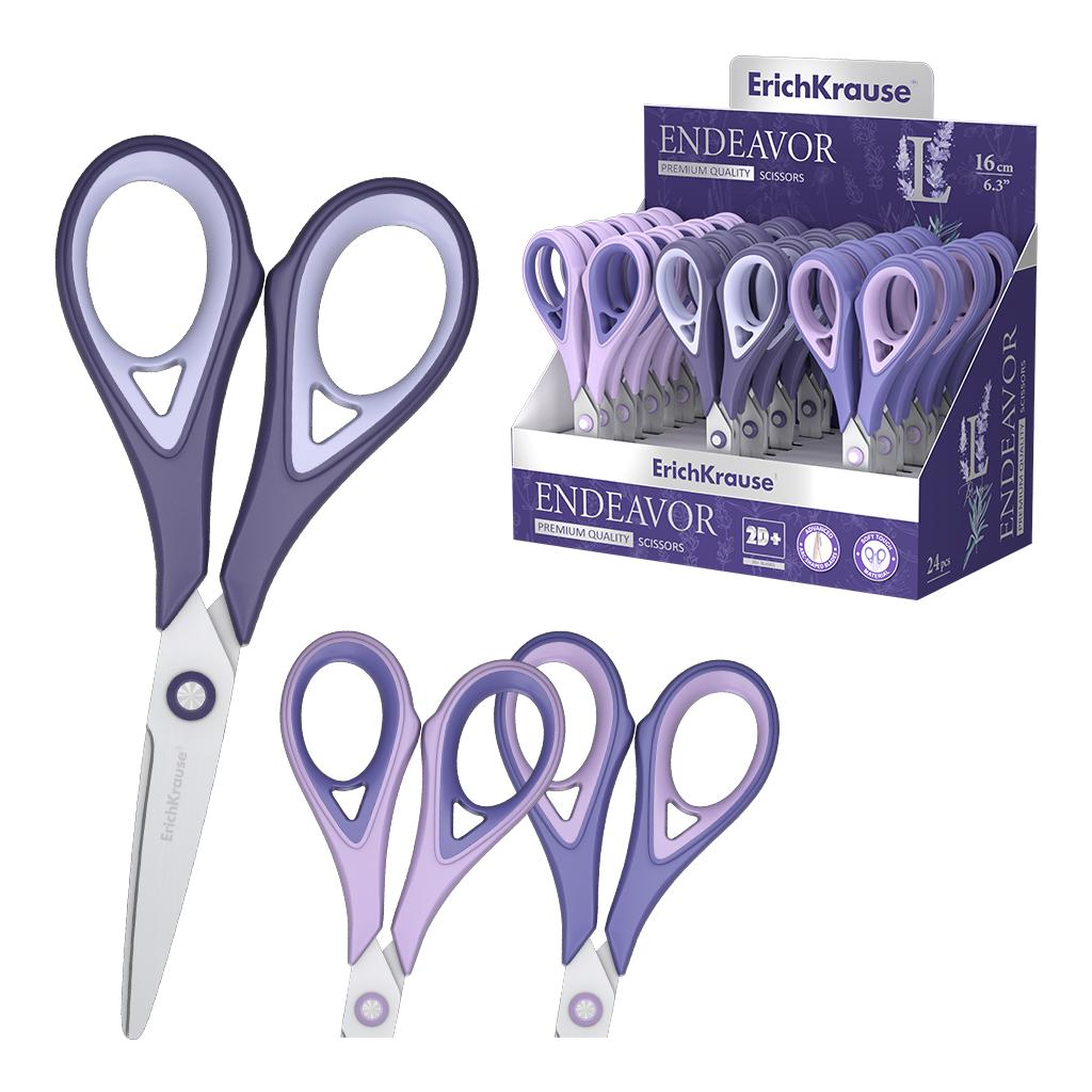 Šķēres ErichKrause Endeavor Lavender, 16 cm, assorti