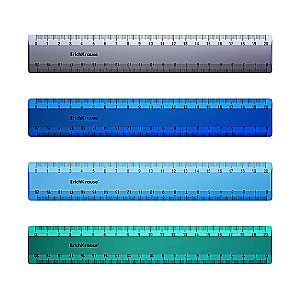 ErichKrause Ice Metallic Plastic Ruler, 20cm, Assorted