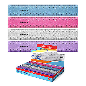 ErichKrause Glitter Plastic Ruler, 20cm, Assorted