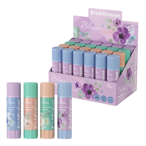Klej w sztyfcie ErichKrause EasyStick Pastel Bloom, 13g, asortyment