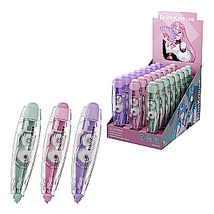 ErichKrause Spin Manga Correction Tape, with automatic applicator locking system, 5mm x 6m, assorted