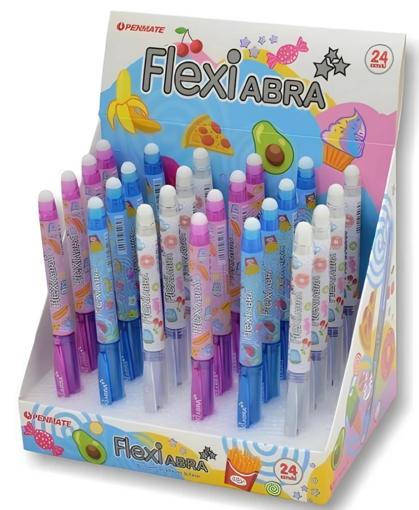 Gēla pildspalva ar dzēšamām tinte - Flexi, 0,7, zila, sortimentā
