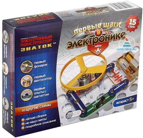 Настольная игра - Первые шаги в электронике. Набор А. 15 схем