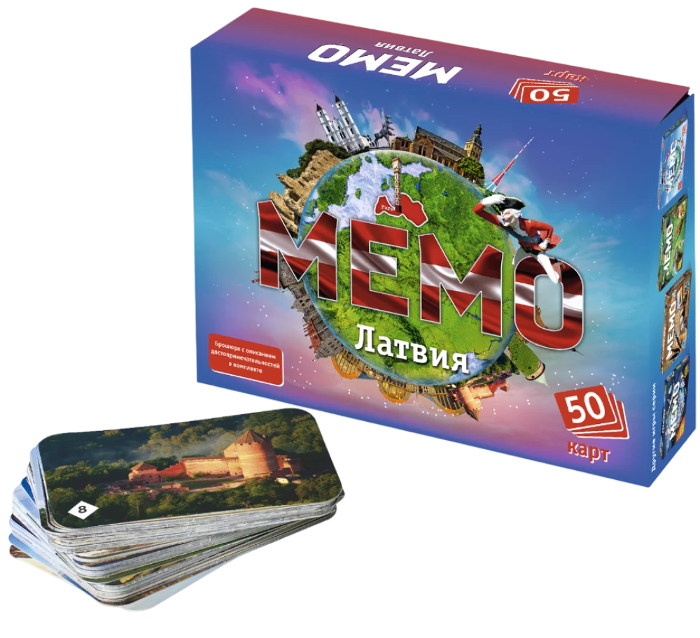 Brettspiel - Memo Lettland (50 Karten)