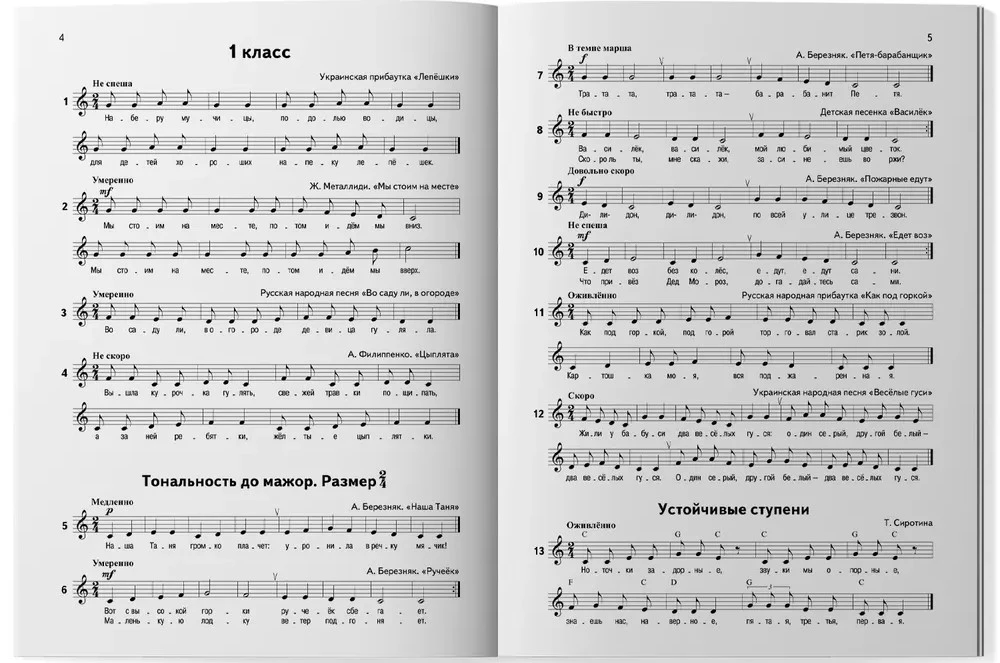 Solfege. Grades 1-8. Teaching aid for music schools and arts schools