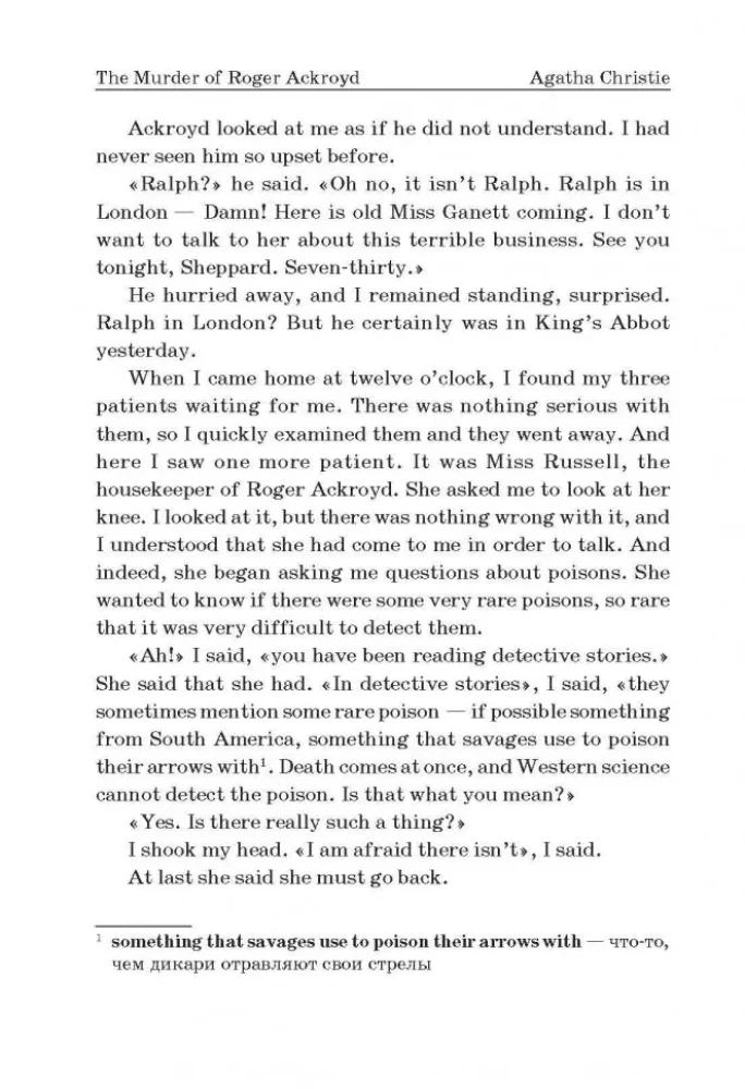 Der Mord an Roger Ackroyd. Ein Buch zum Lesen auf Englisch