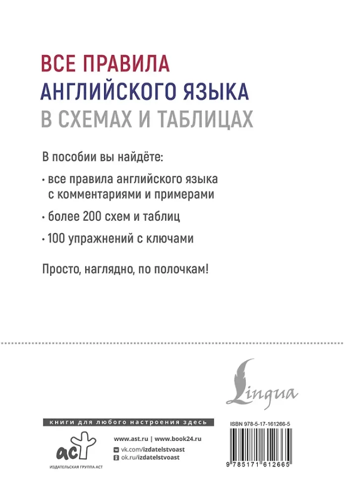 Visos anglų kalbos taisyklės schemose ir lentelėse