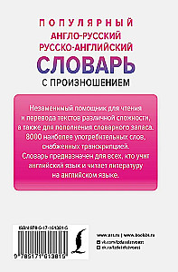 Populārs angļu-krievu krievu-angļu vārdnīca ar izrunu
