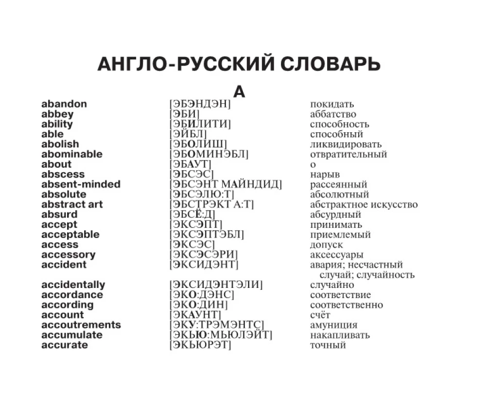 Angļu-krievu krievu-angļu vārdnīca ar izrunu
