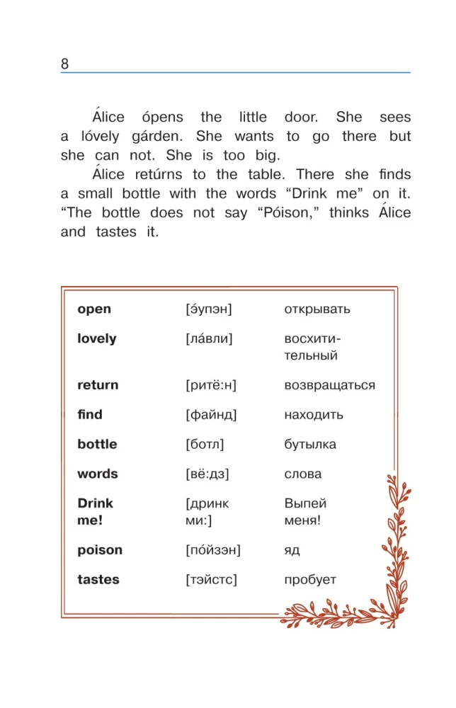 Alice w Krainie Czarów = Alicja w Krainie Czarów. Ilustrowane pomoce do czytania